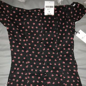 Forever 21 flowered denim dress